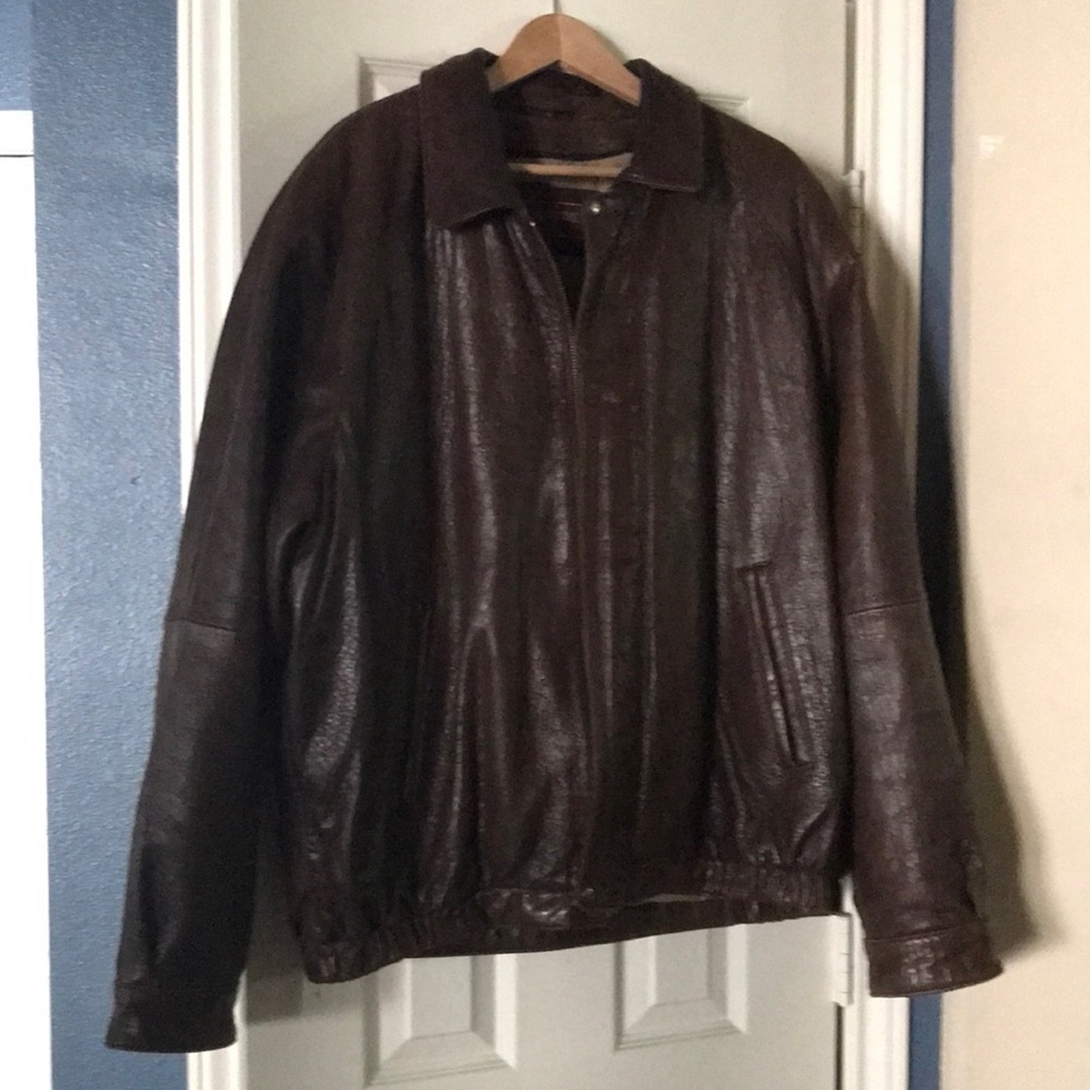 Couture by J. Park mens XLT brown lamb leather coat